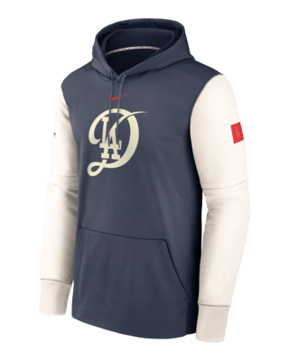 Мужское худи Los Angeles Dodgers City Connect Practice Nike Therma MLB Pullover Hoodie