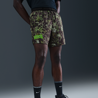 Shorts de correr Dri-FIT con estampado de 18 cm con forro de ropa interior para hombre Nike Stride
