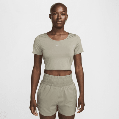 Nike One Classic Crop top de manga corta Dri-FIT con diseño retorcido - Mujer