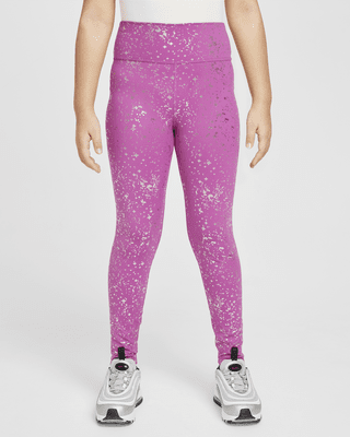 Подростковые тайтсы Nike One Big Kids' (Girls') Dri-FIT High-Waisted Leggings