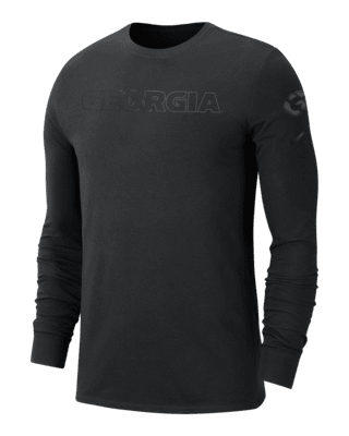 Georgia Men's Nike College Crew-Neck Long-Sleeve T-Shirt.