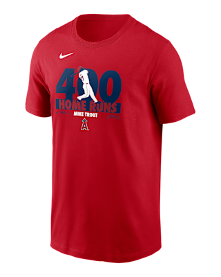 Мужская футболка Mike Trout Los Angeles Angels 400 Home Runs Nike MLB для бега