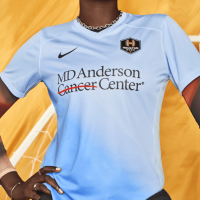 Jersey Nike Dri-FIT de la NWSL replica del Houston Dash visitante 2024 Stadium para mujer