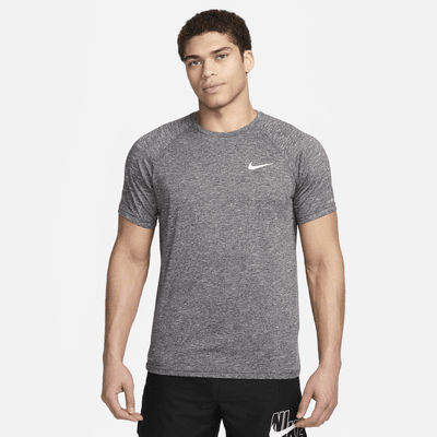 Camiseta Hydroguard de natación de manga corta de tela jaspeada para hombre Nike