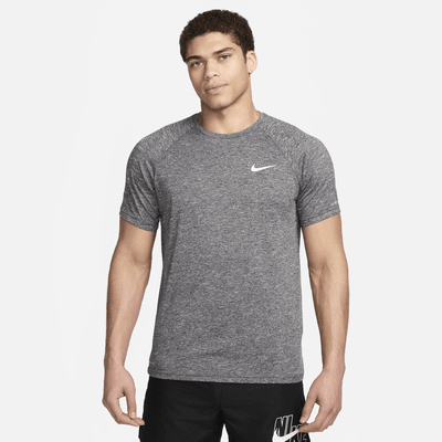 Nike Men's Heathered Short-Sleeve Hydroguard Swim Shirt. Nike.com