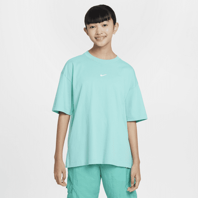 Playera oversized para niña talla grande Nike Sportswear. Nike.com