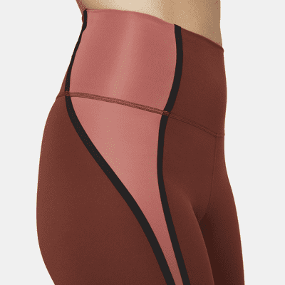 Nike Women's Yoga Lux High Rise Leggings Burgundy Sz Small DA1061-273