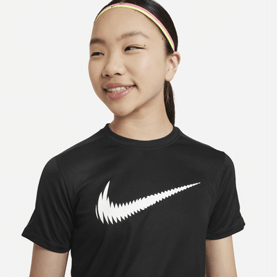 Playera de manga corta Dri-FIT para niños talla grande Nike Trophy23