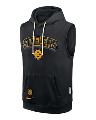 Мужское худи Pittsburgh Steelers Sideline Nike Dri-FIT NFL Sleeveless Pullover Hoodie