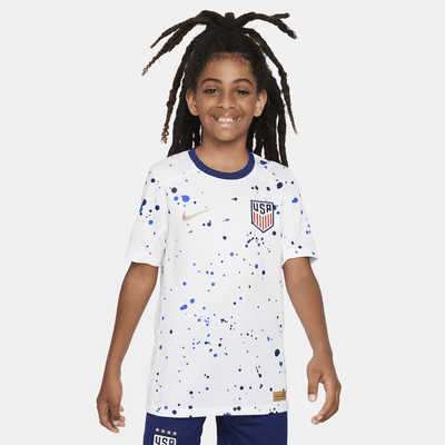 Jersey de fútbol Nike Dri-FIT para niño talla grande USMNT 2023 Stadium local