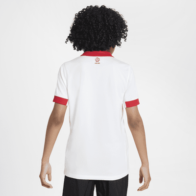 Camisola de futebol de réplica Nike Dri-FIT do equipamento principal Stadium Polónia 2024/25 Júnior