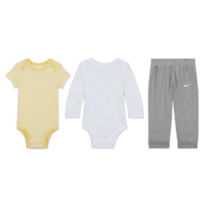 Nike Baby Essentials Baby (0-9M) 3-Piece Bodysuits and Pants Set