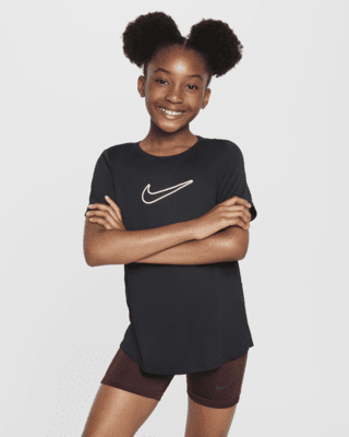 Подростковые шорты Nike One Fitted Big Kids' (Girls') Dri-FIT Short-Sleeve Top