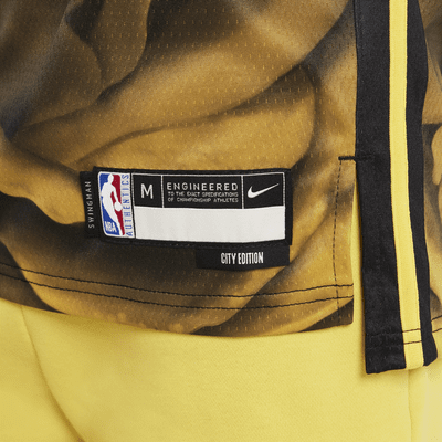 Stephen Curry Golden State Warriors City Edition-Nike Dri-FIT NBA Swingman-trøje til større børn