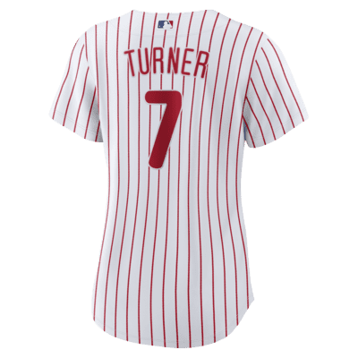 Jersey de béisbol Replica para mujer MLB Philadelphia Phillies (Trea Turner)