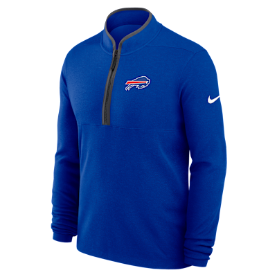 Buffalo Bills Logo Victory Men's Nike Dri-FIT NFL 1/2-Zip Long-Sleeve Top