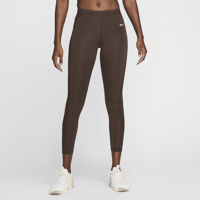 Leggings con paneles de malla de tiro medio de 7/8 para mujer Nike Pro