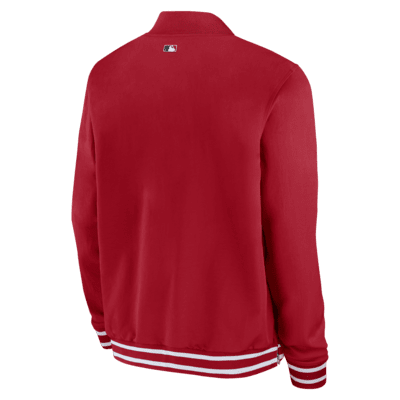 Cincinnati Reds Authentic Collection Men's Nike MLB Full-Zip Bomber Jacket