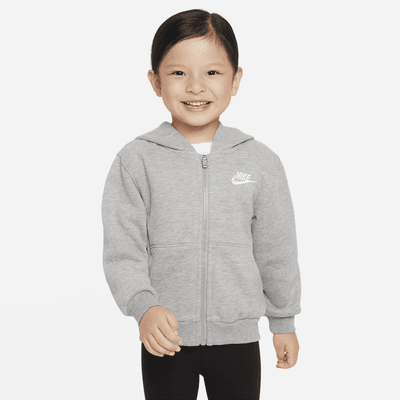 Sudadera con gorro de cierre completo para niño pequeño Nike Sportswear Club Fleece