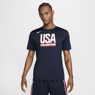 USA プラクティス メンズ ナイキ バスケットボール Tシャツ