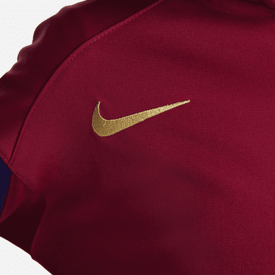 FC Barcelona Strike Nike Dri-FIT strikket fotballtracksuit til små barn