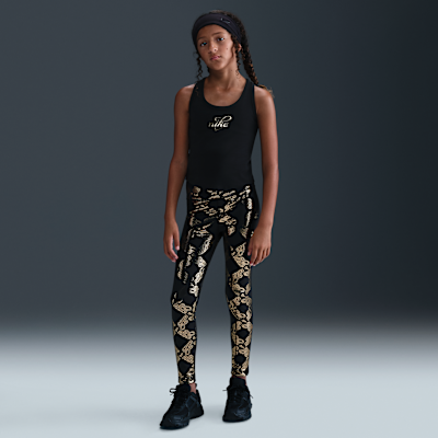 Nike One Big Kids' (Girls') Dri-FIT Printed Leggings