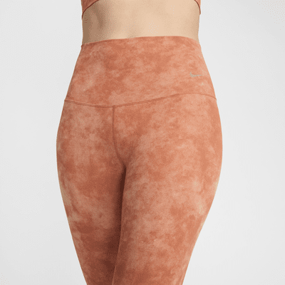 Nike Zenvy Batik 7/8-Leggings mit sanftem Halt und hohem Taillenbund für Damen