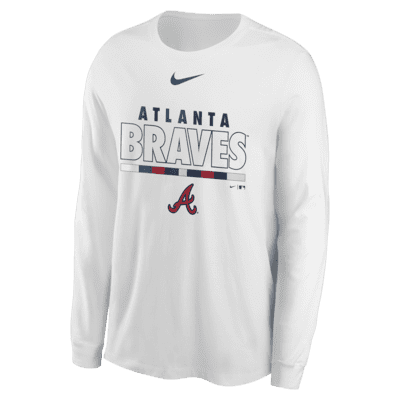 Nike Color Bar (MLB Atlanta Braves) Men's Long-Sleeve T-Shirt.