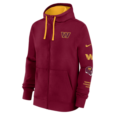 Washington Commanders Club Men's Nike NFL Full-Zip Hoodie