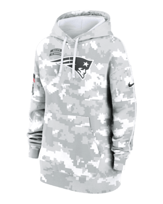 Женское худи New England Patriots Salute to Service Primary Edge Club Nike NFL Pullover Hoodie