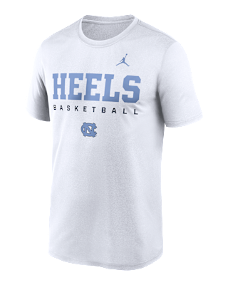 Мужская футболка North Carolina Courtside Basketball Legend Jordan Brand Dri-FIT College для баскетбола