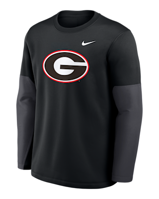 Мужская футболка Georgia Sideline Coach Nike Therma-FIT College Long-Sleeve