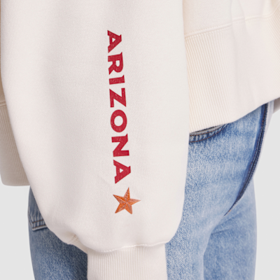 Sudadera de cuello redondo sin cierre Nike de la NFL para mujer Arizona Cardinals Rivalries Collection Oversized