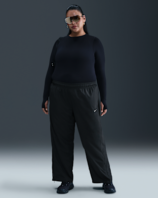Женские  Nike Sportswear Classic Mid-Rise Open-Hem Pants (Plus Size)
