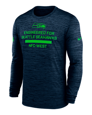 Мужская футболка Seattle Seahawks Sideline Team Issue Velocity Nike Dri-FIT NFL Long-Sleeve