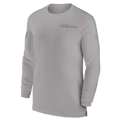 Miami Dolphins Sideline Coach Men's Nike Dri-FIT NFL Long-Sleeve Top