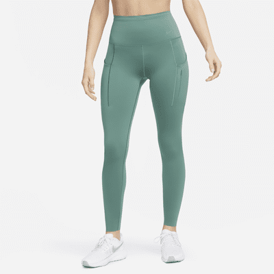 Leggings de tiro alto de 7/8 de sujeción firme con bolsillos para mujer Nike Go