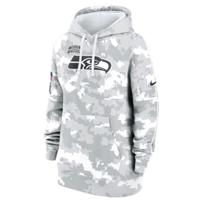 Seattle Seahawks Salute to Service Primary Edge Club Women's Nike NFL Pullover Hoodie