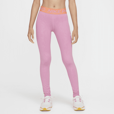 Nike Pro Girls' Dri-FIT Mid-Rise Leggings