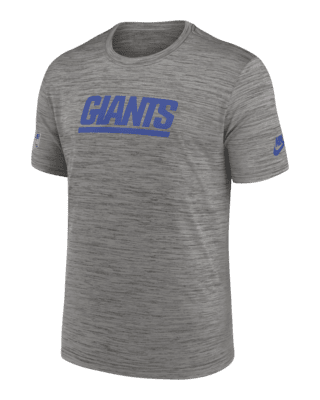 New York Giants Nike Dri-Fit Cotton Long Sleeve Raglan T-Shirt - Mens