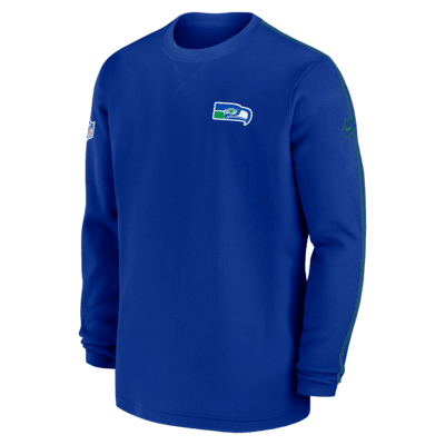 Playera de manga larga de la NFL Nike para hombre Seattle Seahawks Logo Coach