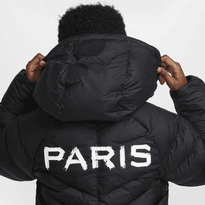 Paris Saint-Germain Nike Fußballjacke mit Synthetikfüllung und Kapuze für ältere Kinder