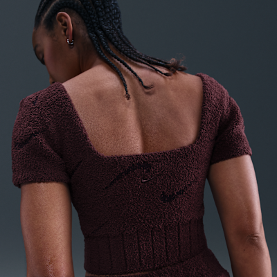 Nike Sportswear Phoenix Cozy Bouclé Women's Short-Sleeve Cropped Knit Top