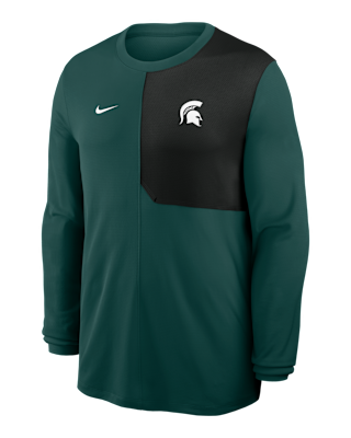 Мужские  Michigan State Sideline Coach Nike Dri-FIT College Long-Sleeve Top