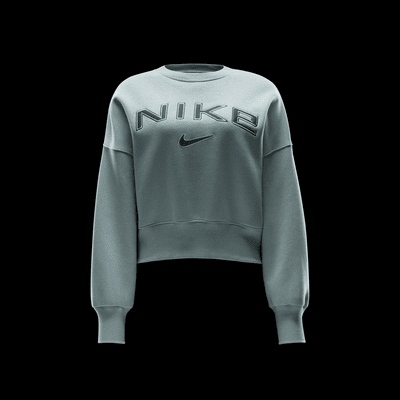 Sweatshirt de gola redonda extremamente folgada com logótipo Nike Sportswear Phoenix Fleece para mulher