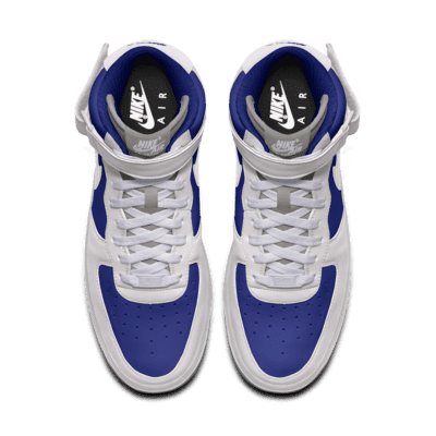 Royal Blue Custom Nike Air Force 1 Mid High Top Sneakers 