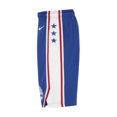 Shorts Nike Dri-FIT de la NBA Swingman para niños talla grande Philadelphia 76ers Icon Edition