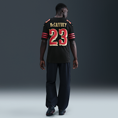 Jersey Nike Dri-FIT de la NFL Limited para hombre Christian McCaffrey San Francisco 49ers Rivalries Collection