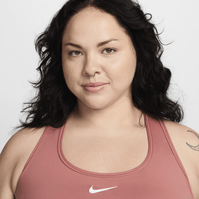 Nike Swoosh Medium Support polstret sports-BH til dame (Plus Size)