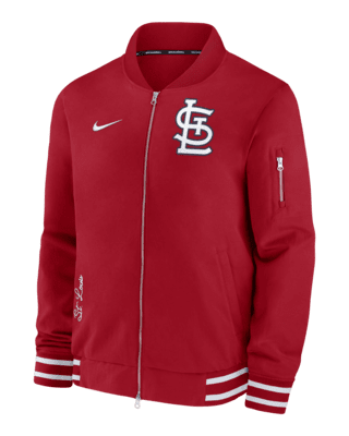 Мужская куртка St. Louis Cardinals Authentic Collection Nike MLB Full-Zip Bomber